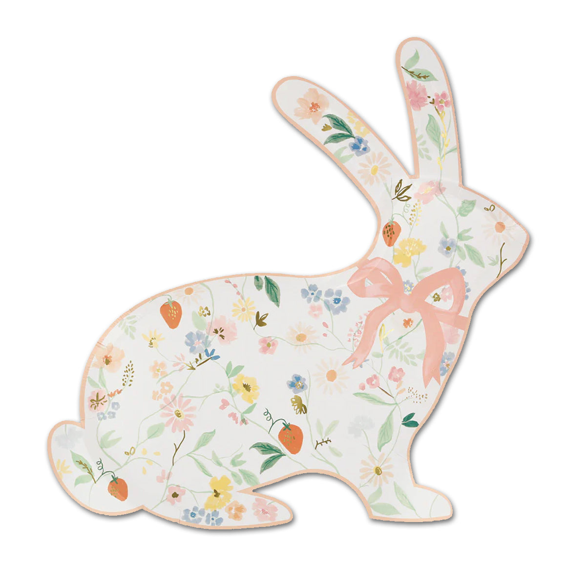 Easter Bunny Garden Shaped Paper Plates