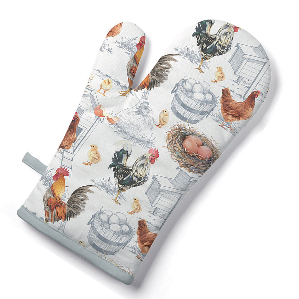 Chicken Farm Cotton Oven Mitt