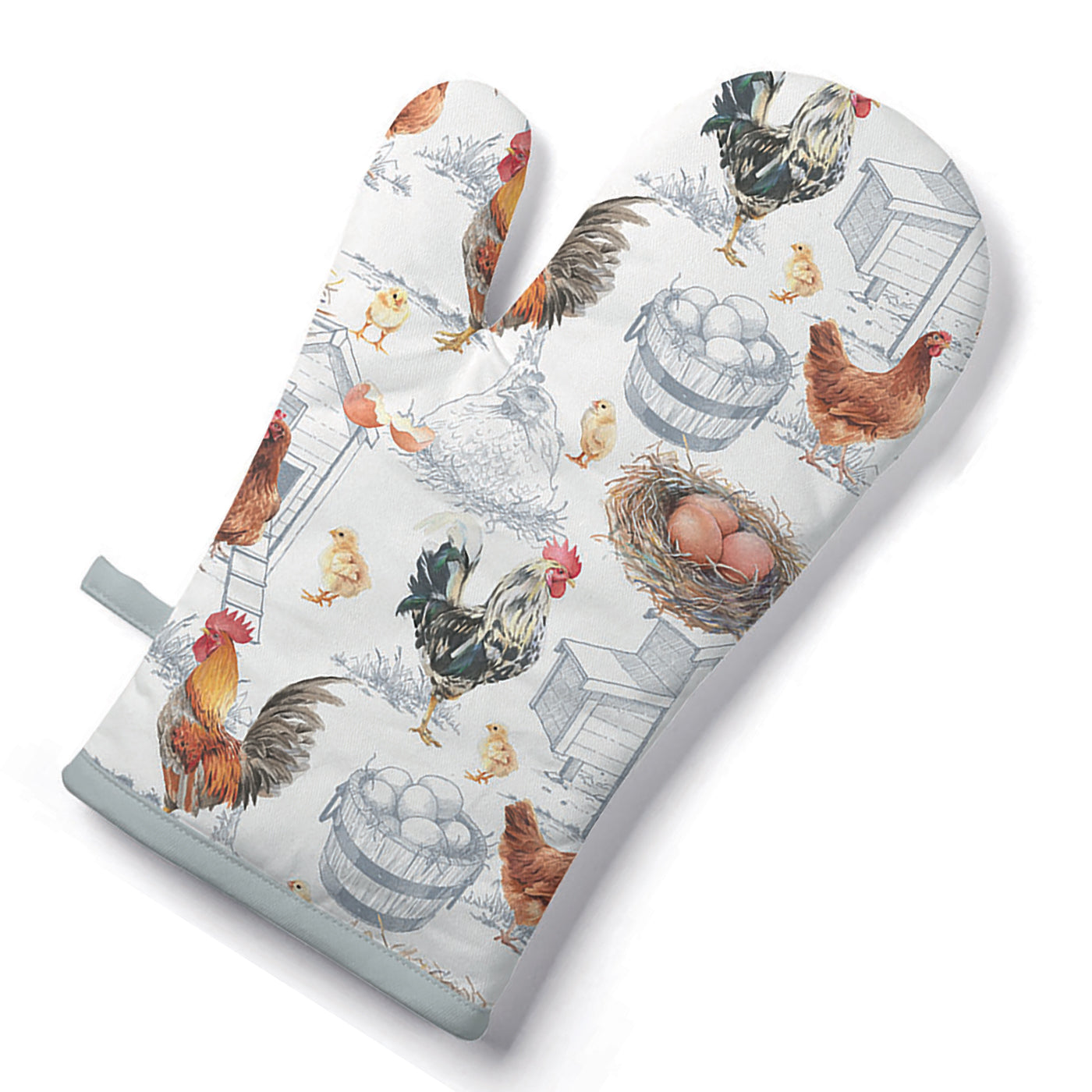 Chicken Farm Cotton Oven Mitt