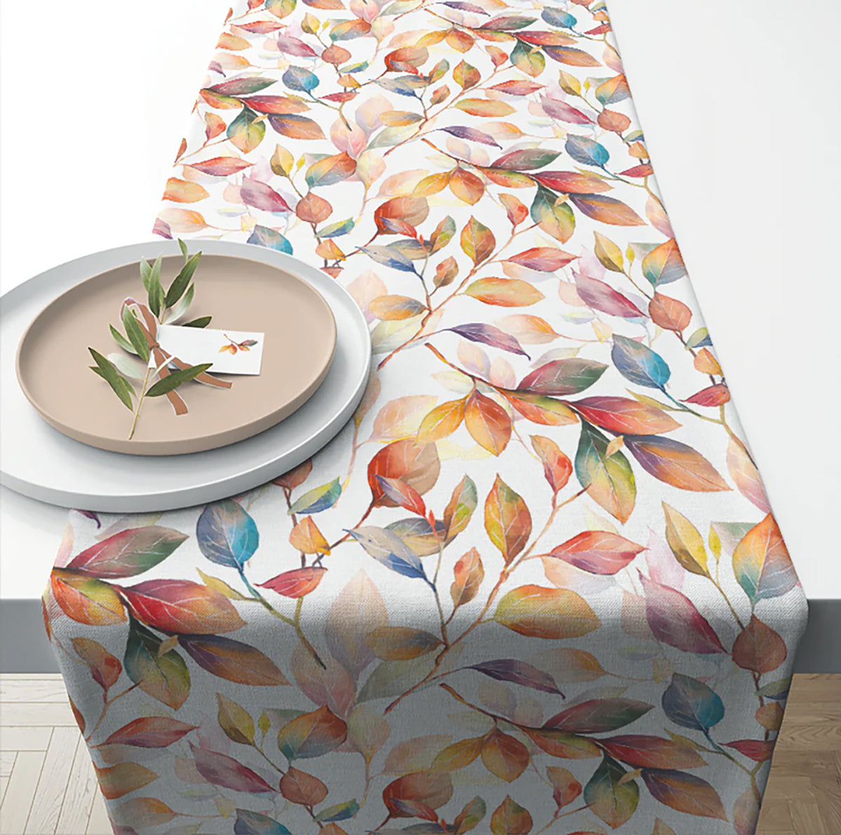 Blanket of Autumn Leaves Cotton Table Runner