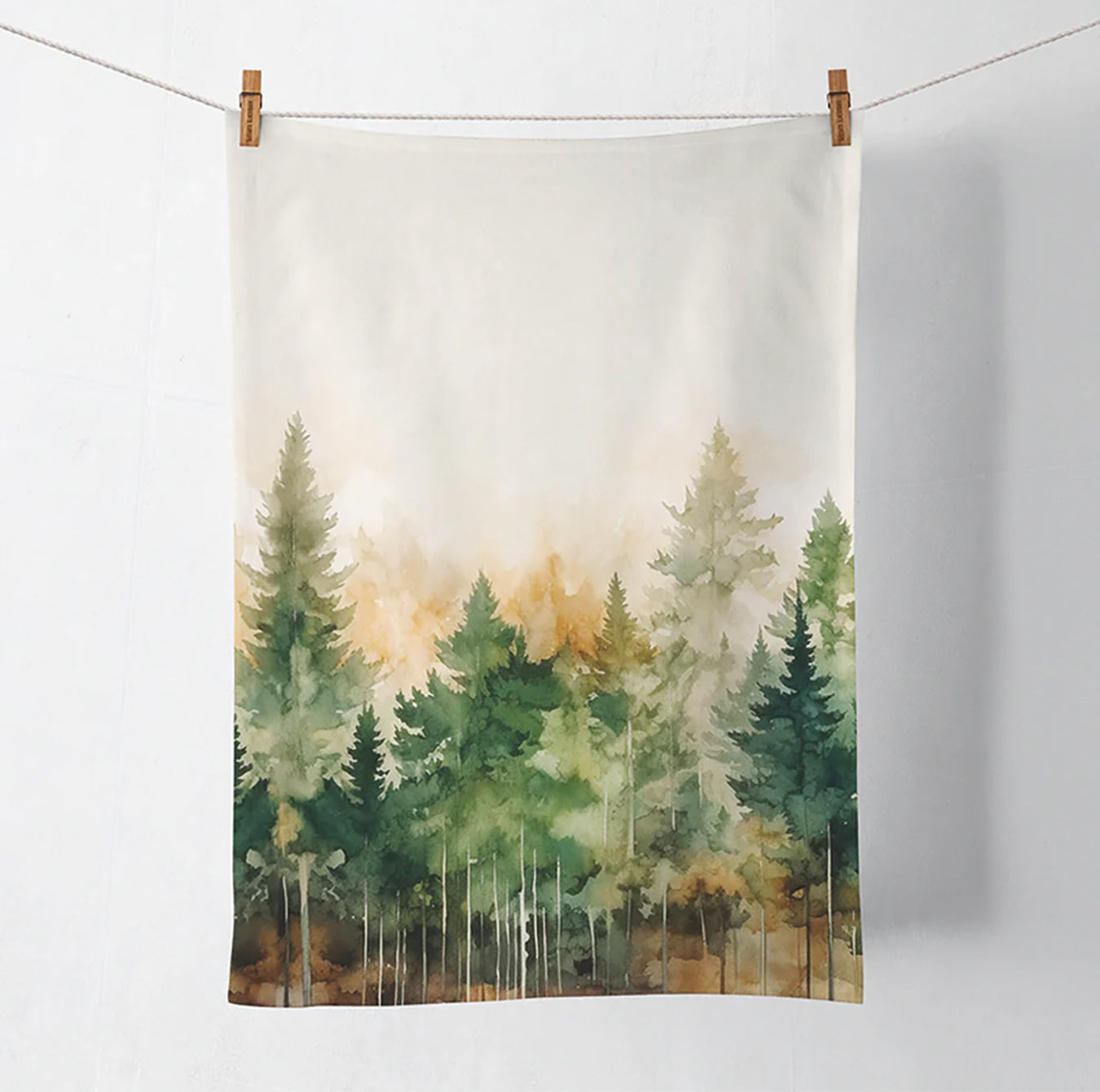 Evergreen Trees Cotton Kitchen Towel