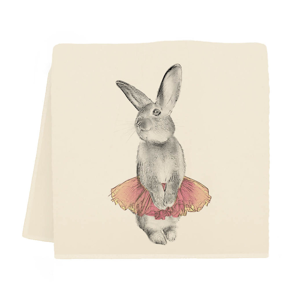 Bunny Tutu Pink Kitchen Towel by Eric & Christopher
