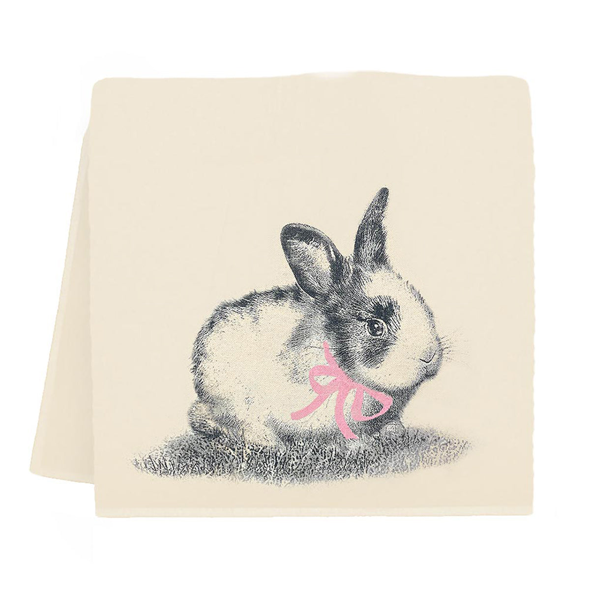 Bunny with Ribbon Kitchen Towel by Eric & Christopher
