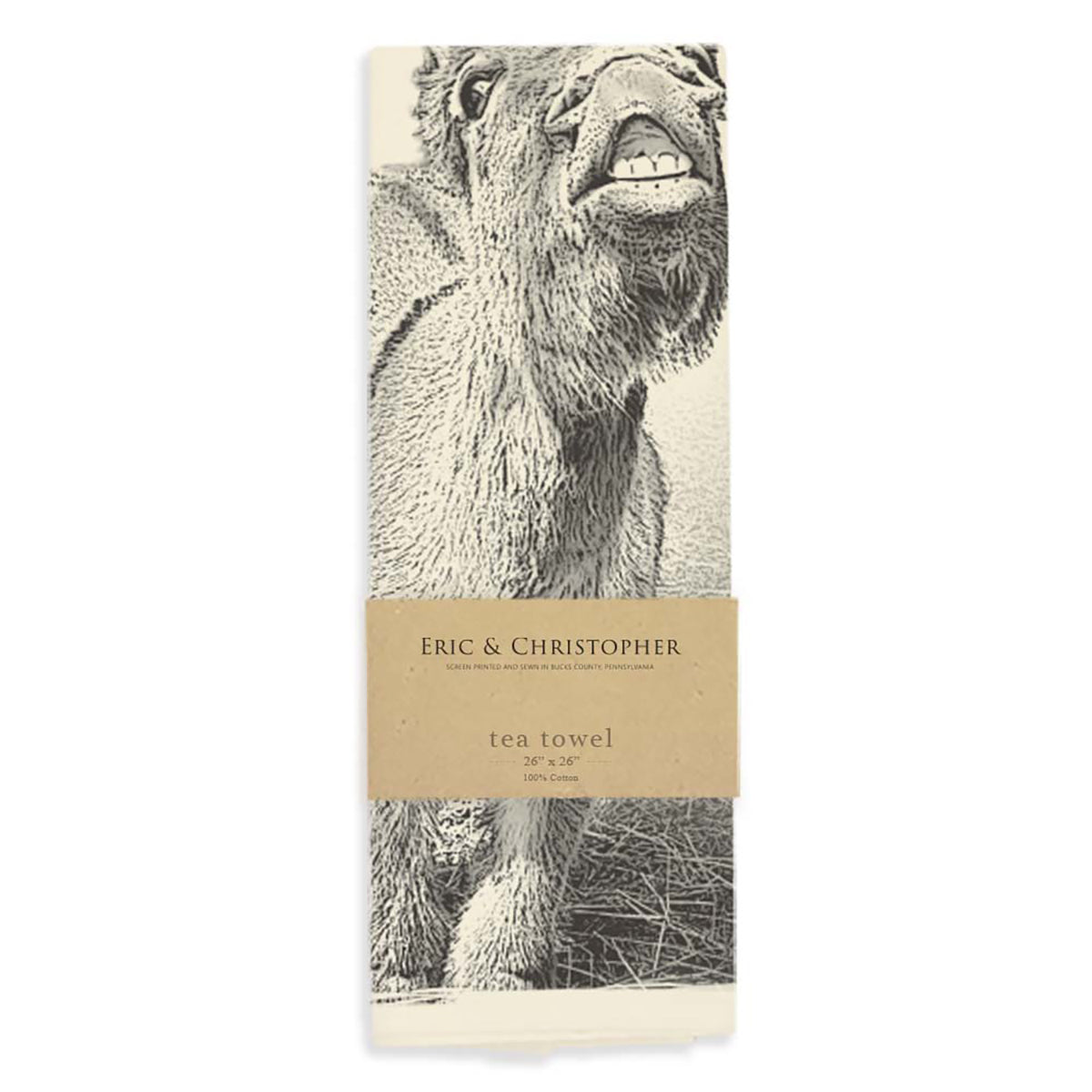 Bentley  the Donkey Kitchen Towel by Eric & Christopher