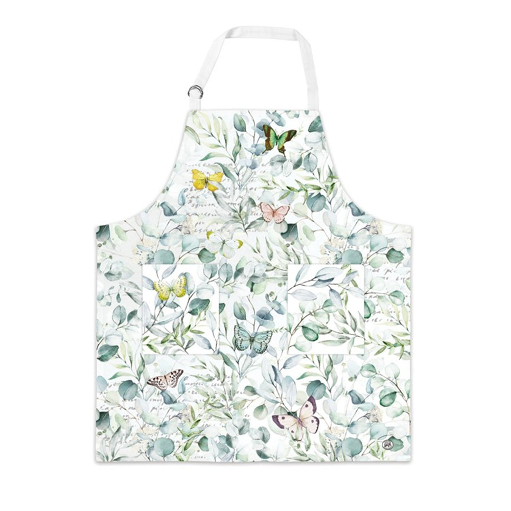 Butterfly Fields Cotton Apron with Pockets