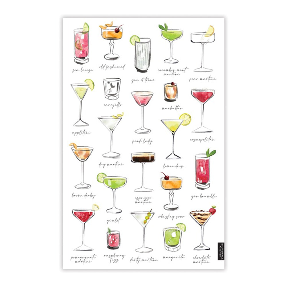 Cocktail Party Cotton Bar Towel
