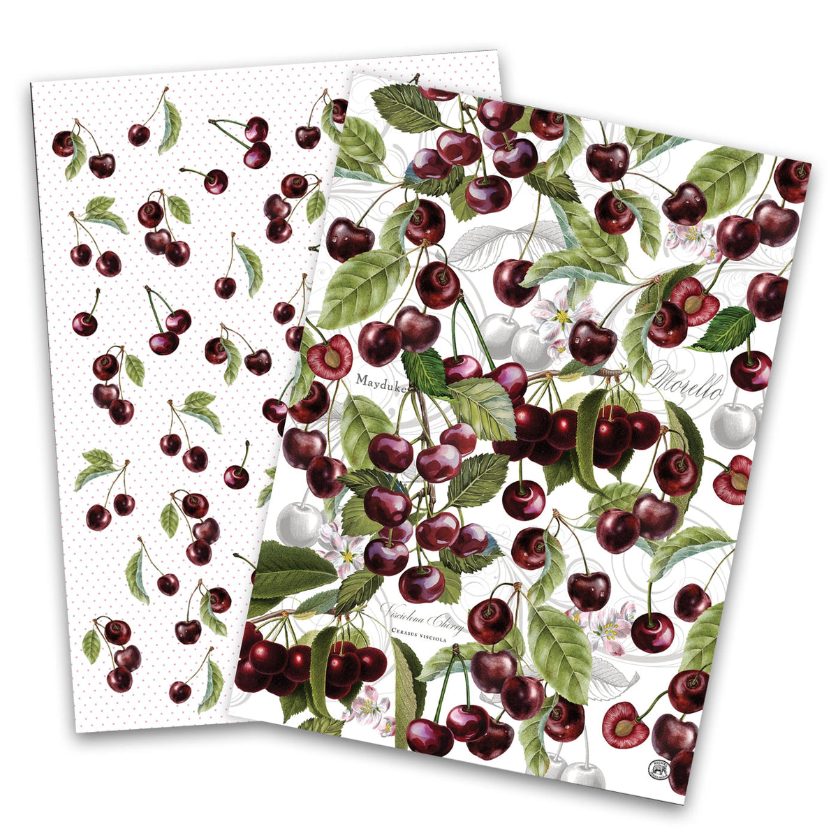 Dark Cherry Cotton Kitchen Towels (Set of 2)