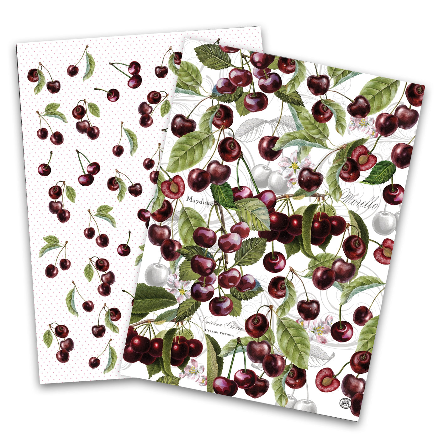 Dark Cherry Cotton Kitchen Towels (Set of 2)
