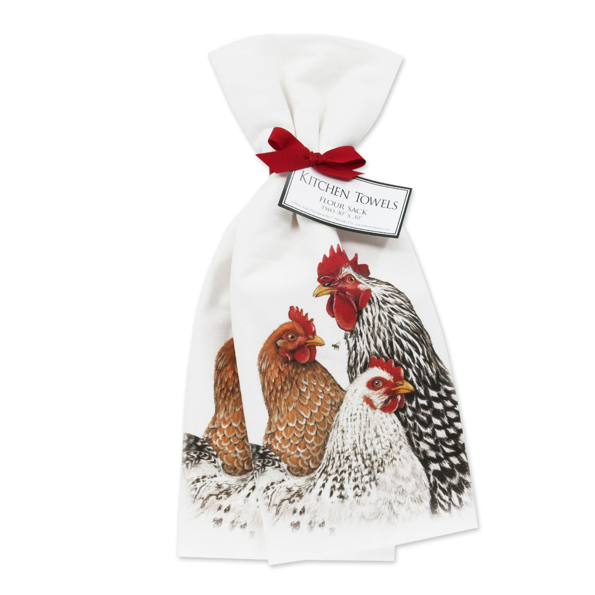 Chicken Roost Cotton Kitchen Towels  Set of 2