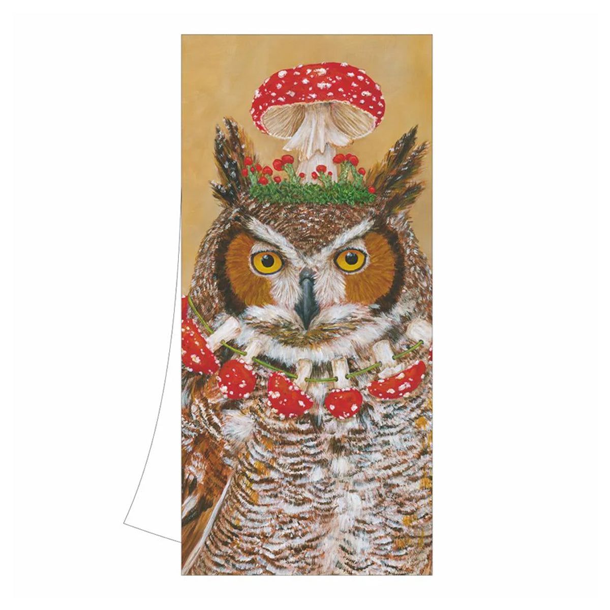 Pageant Queen Owl Cotton Kitchen Towel by Vicki Saywer