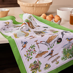 Garden Birds Cotton Tea Towel