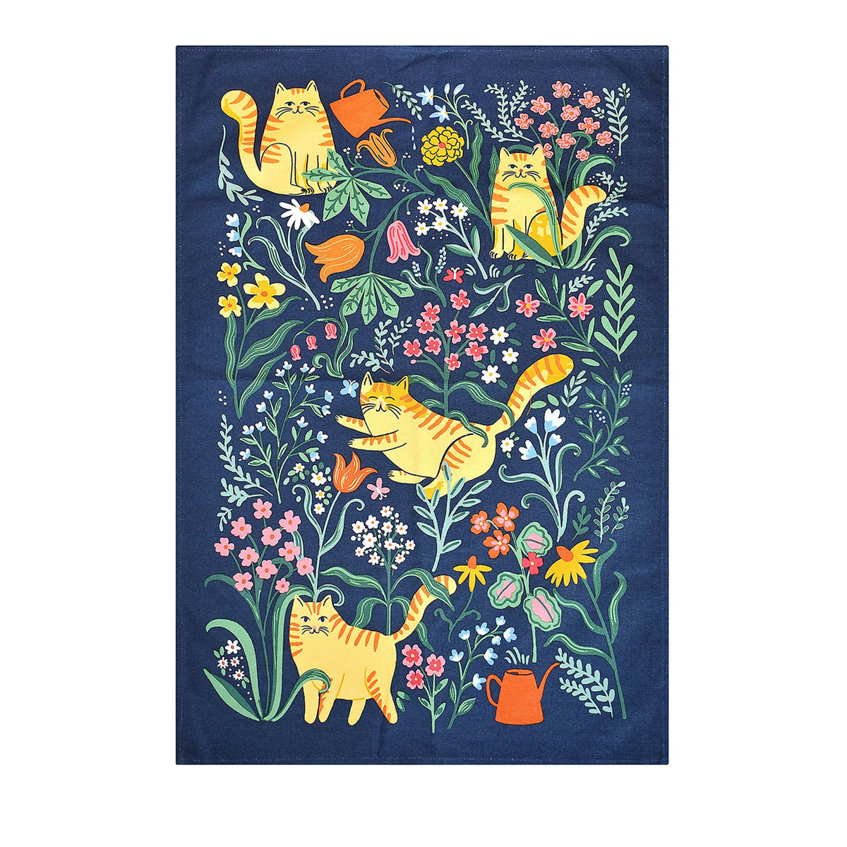 Marmalade Ginger Cats Cotton Kitchen Towel