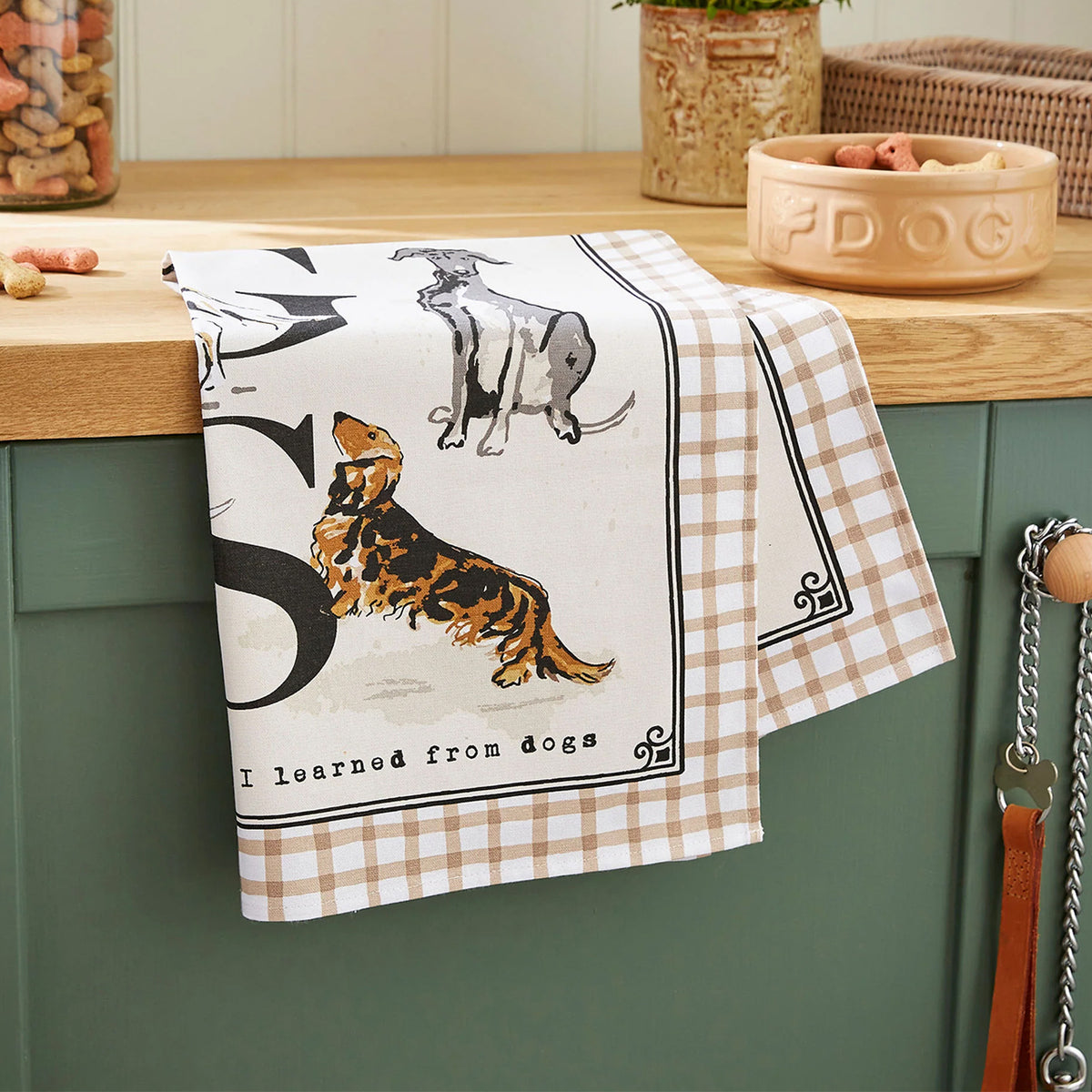 Country Dogs Cotton Kitchen Towel