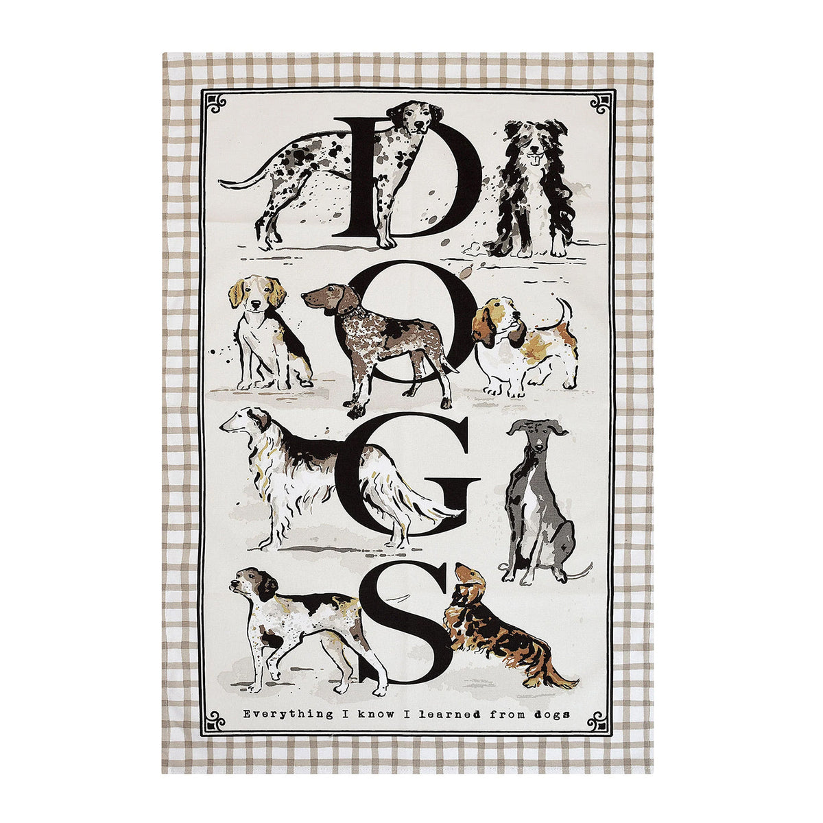 Country Dogs Cotton Kitchen Towel