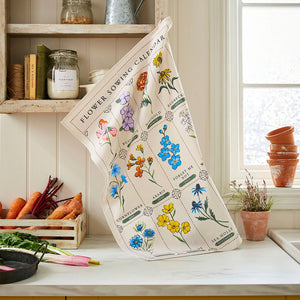 Time to Grow Flowers Cotton Kitchen Towel