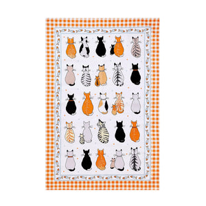 Cats in Waiting Cotton Kitchen Towel