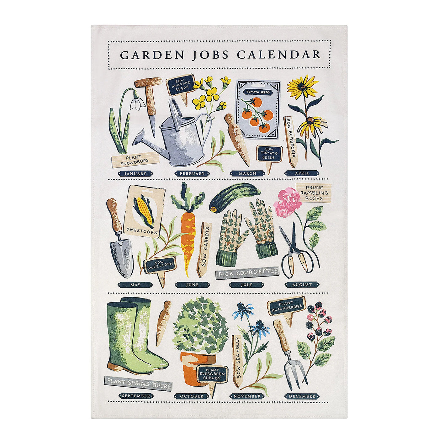 Time to Grow Jobs Cotton Kitchen Towel