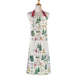 Christmas Dog Walkies Cotton Apron