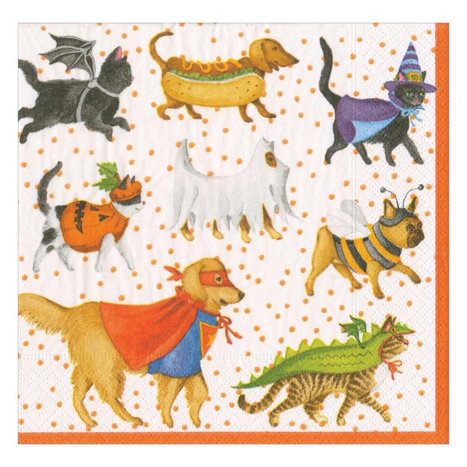 Pets Halloween Costumes Paper Luncheon Napkins