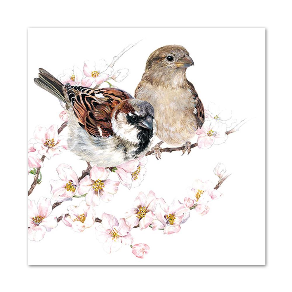 Sparrows Blossom Luncheon Napkins