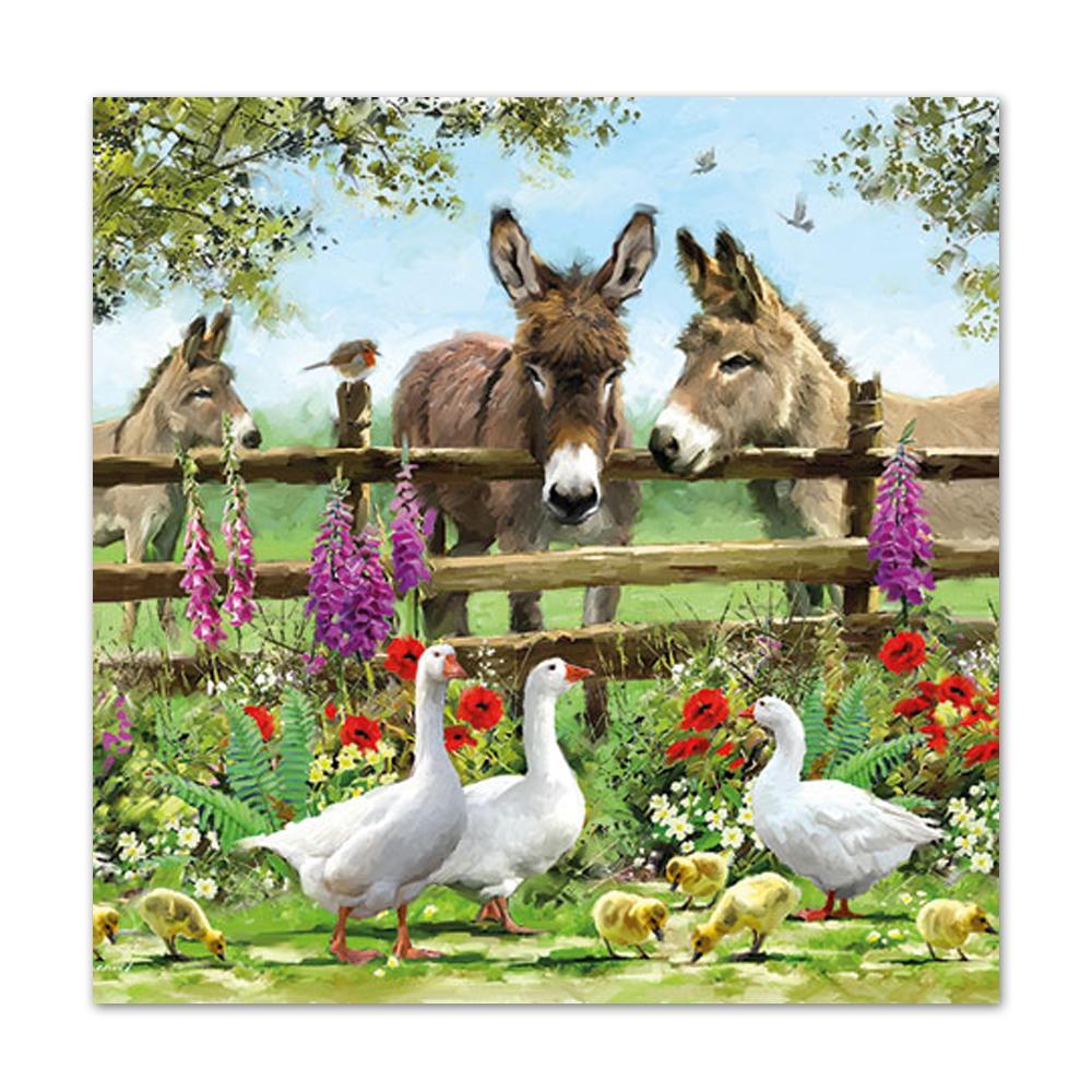 Summertime Donkeys Luncheon Napkins
