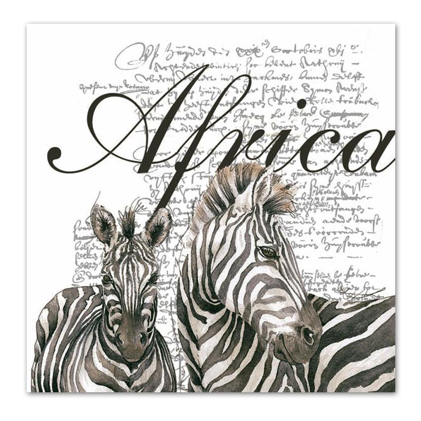 African Zebras Luncheon Napkins