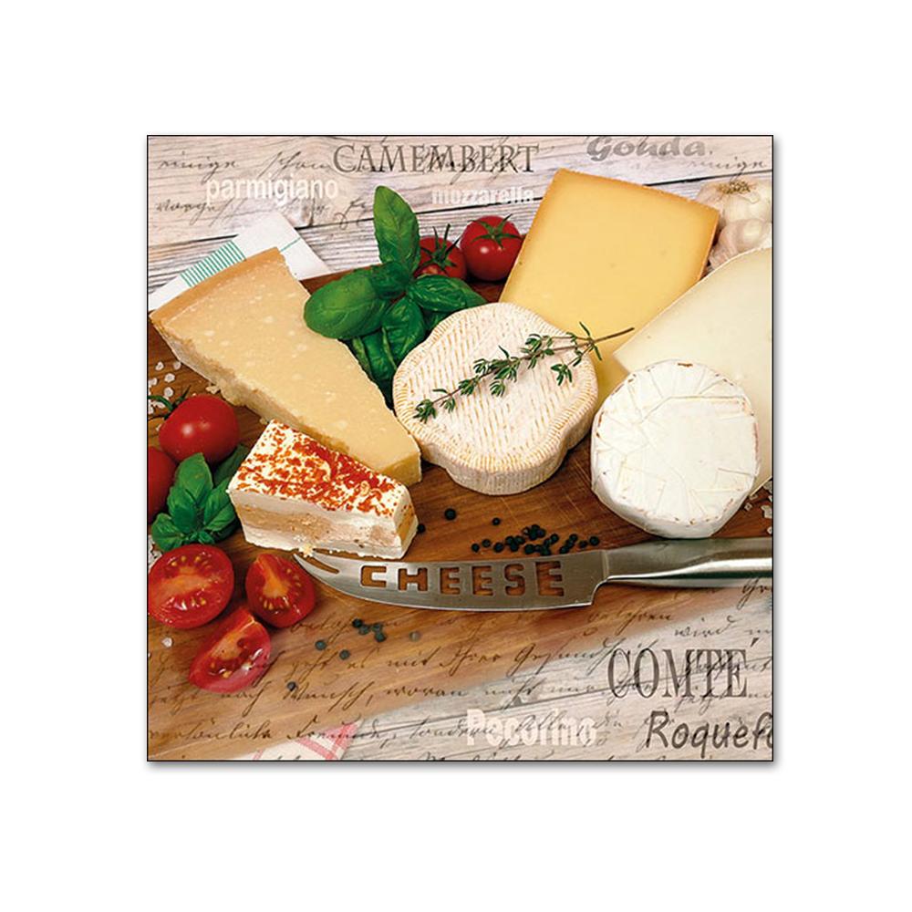 Palette of Cheeses Paper Beverage Napkins