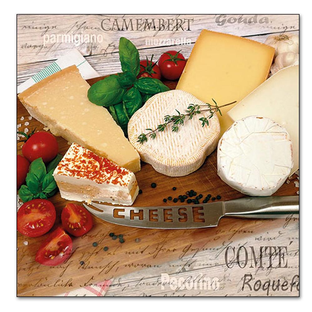 Palette of Cheeses Paper Luncheon Napkins