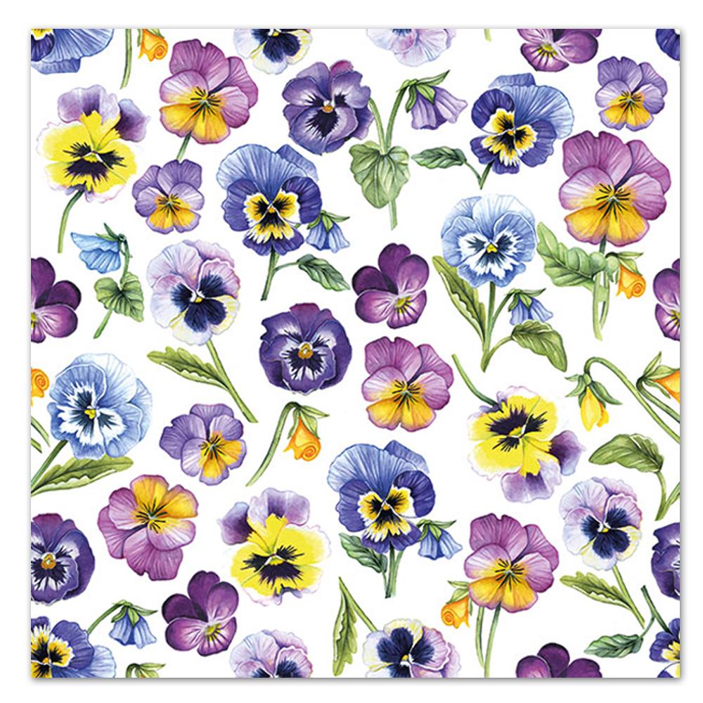 Pansies All Over Paper Luncheon Napkins