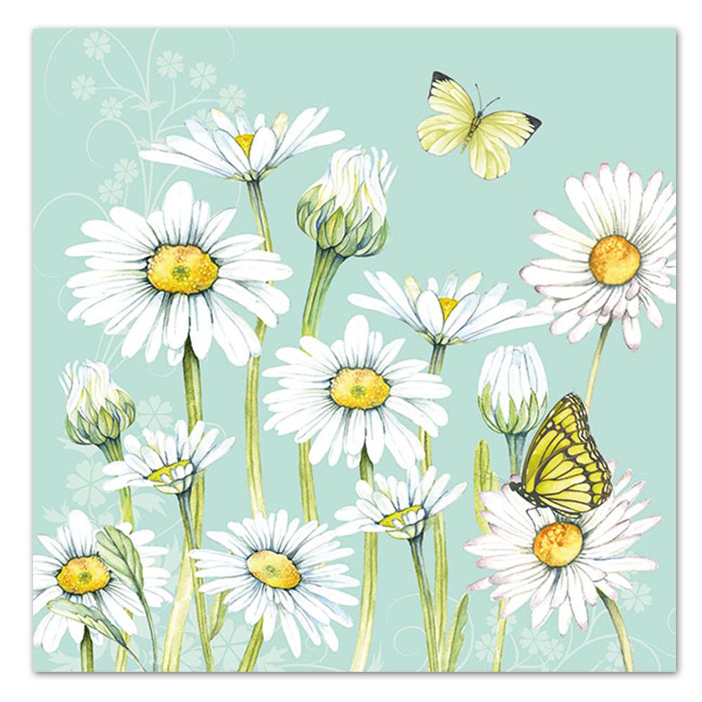 Dasies & Butterflies Paper Luncheon Napkins