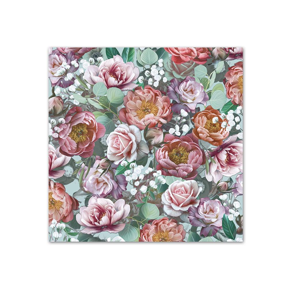 Vintage Flowers Paper Beverage Napkins