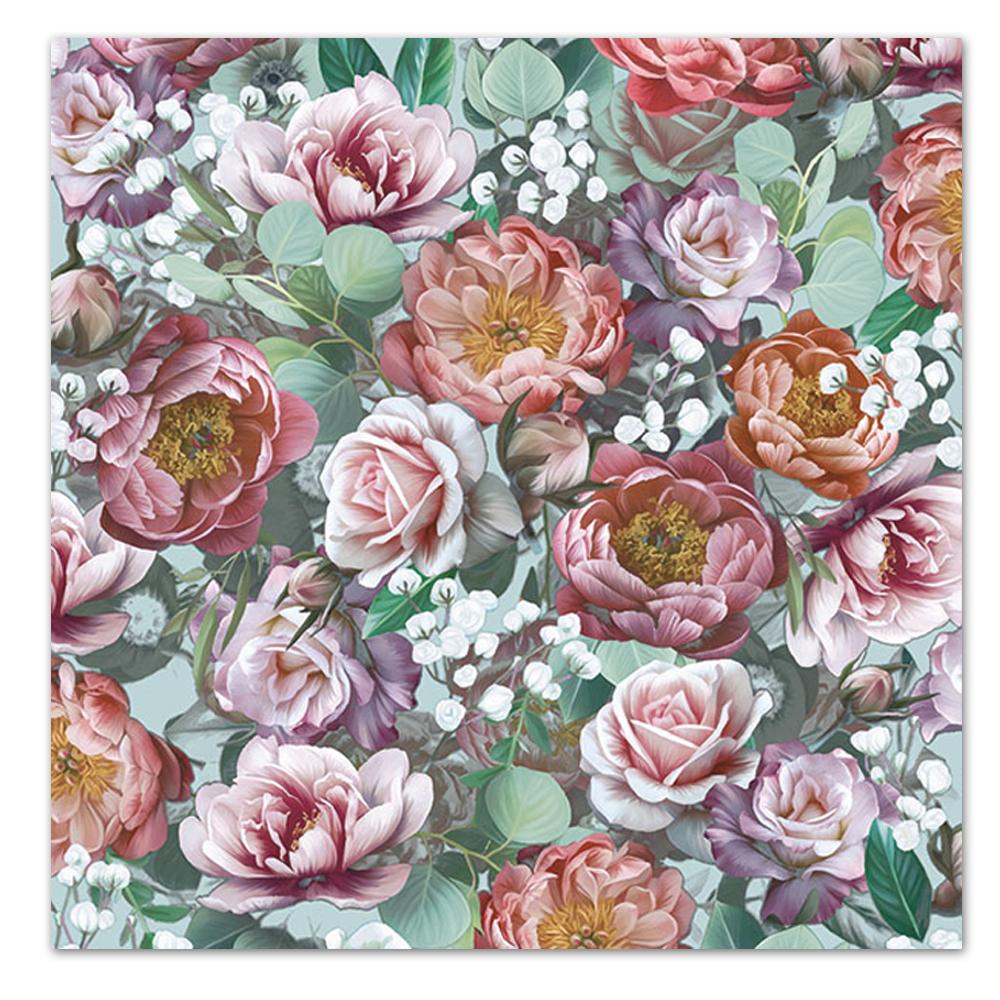 Vintage Flowers Paper Luncheon Napkins