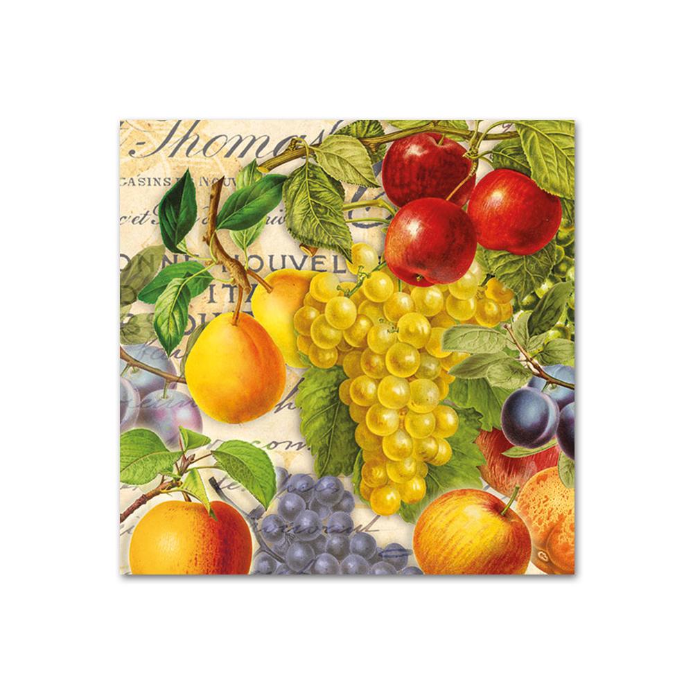 Autumn Fruit Paper Beverage Napkins