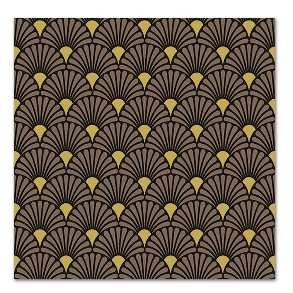 Art Deco Black & Gold Paper Luncheon Napkins