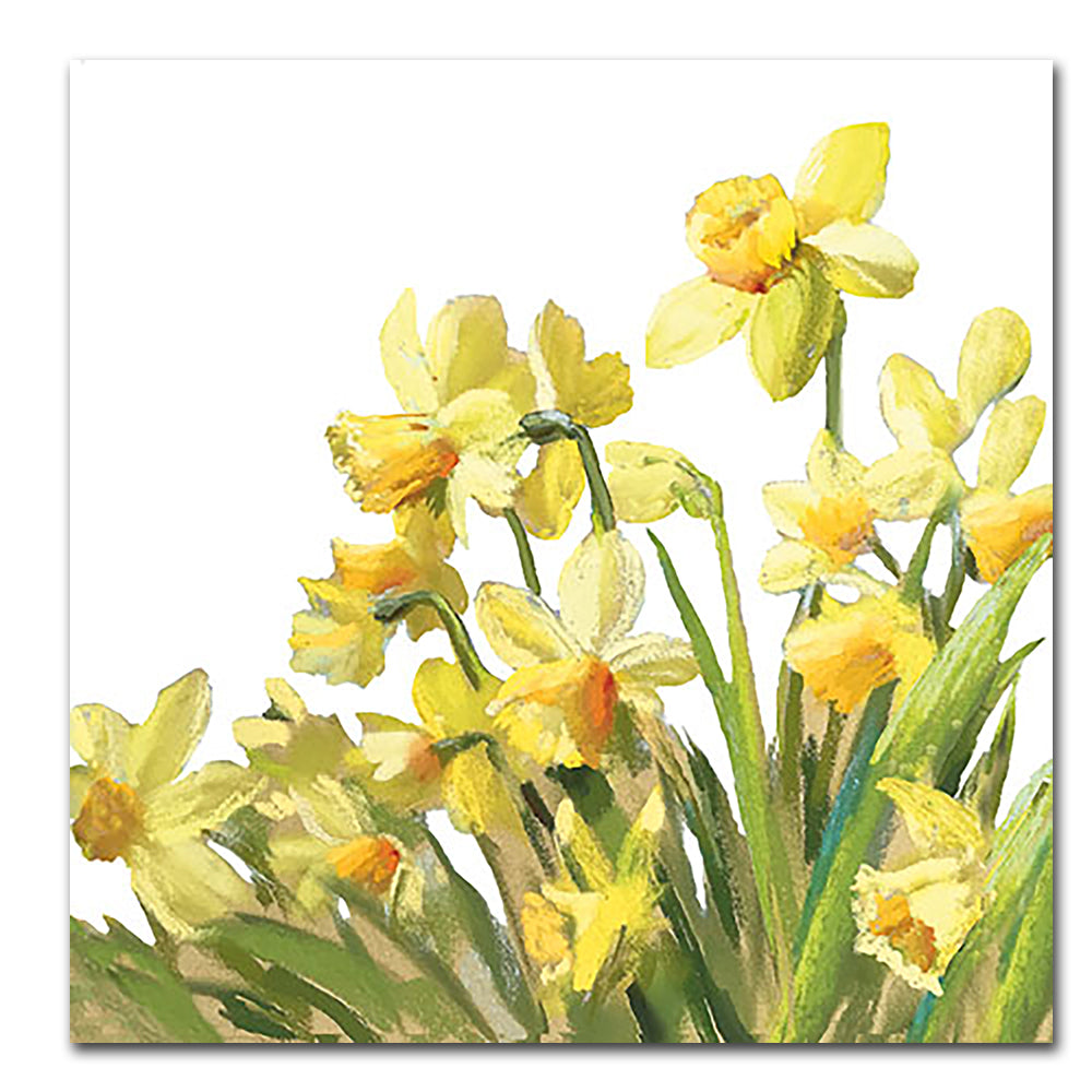 Golden Daffodils Paper Luncheon Napkins