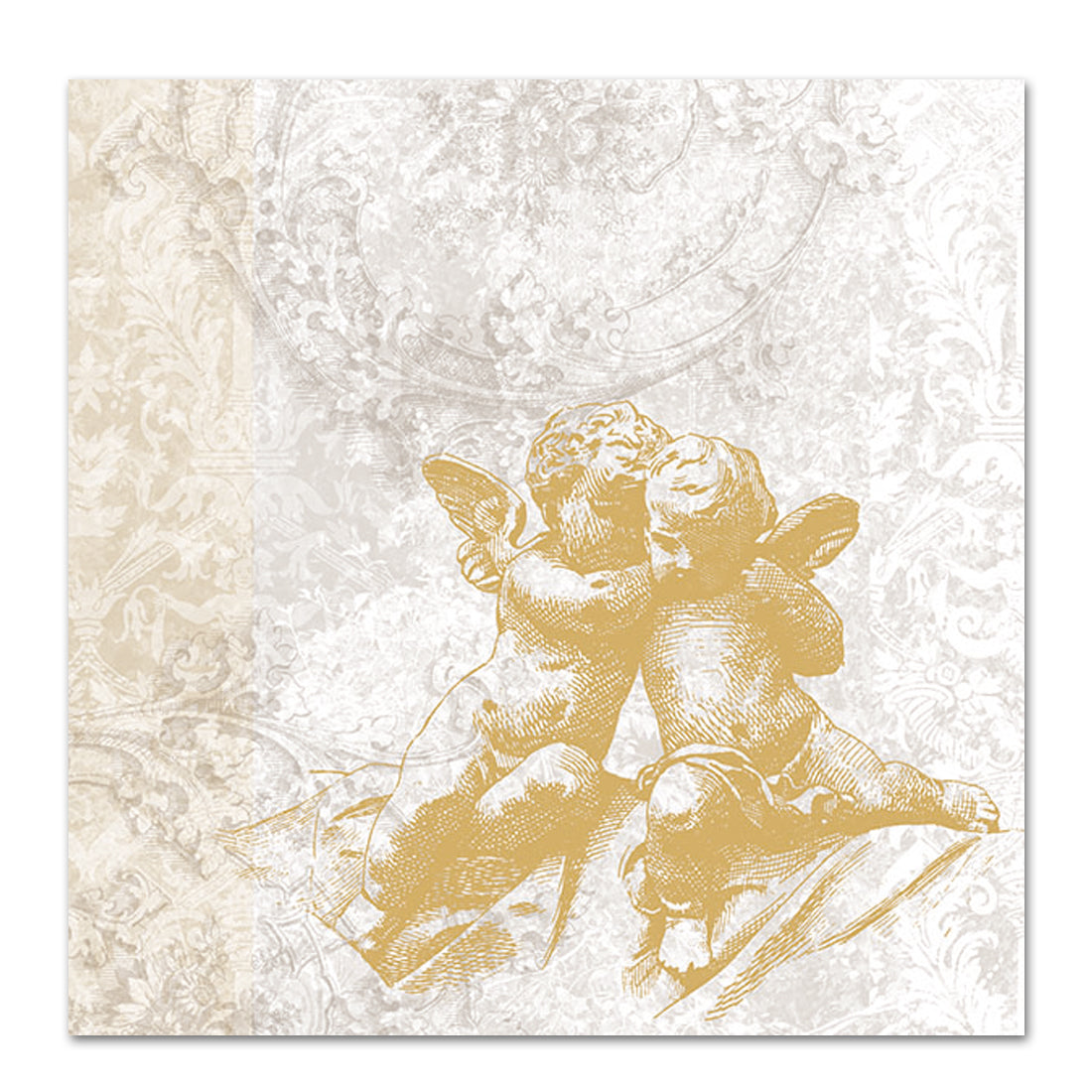 Gold Angels Paper Luncheon Napkins