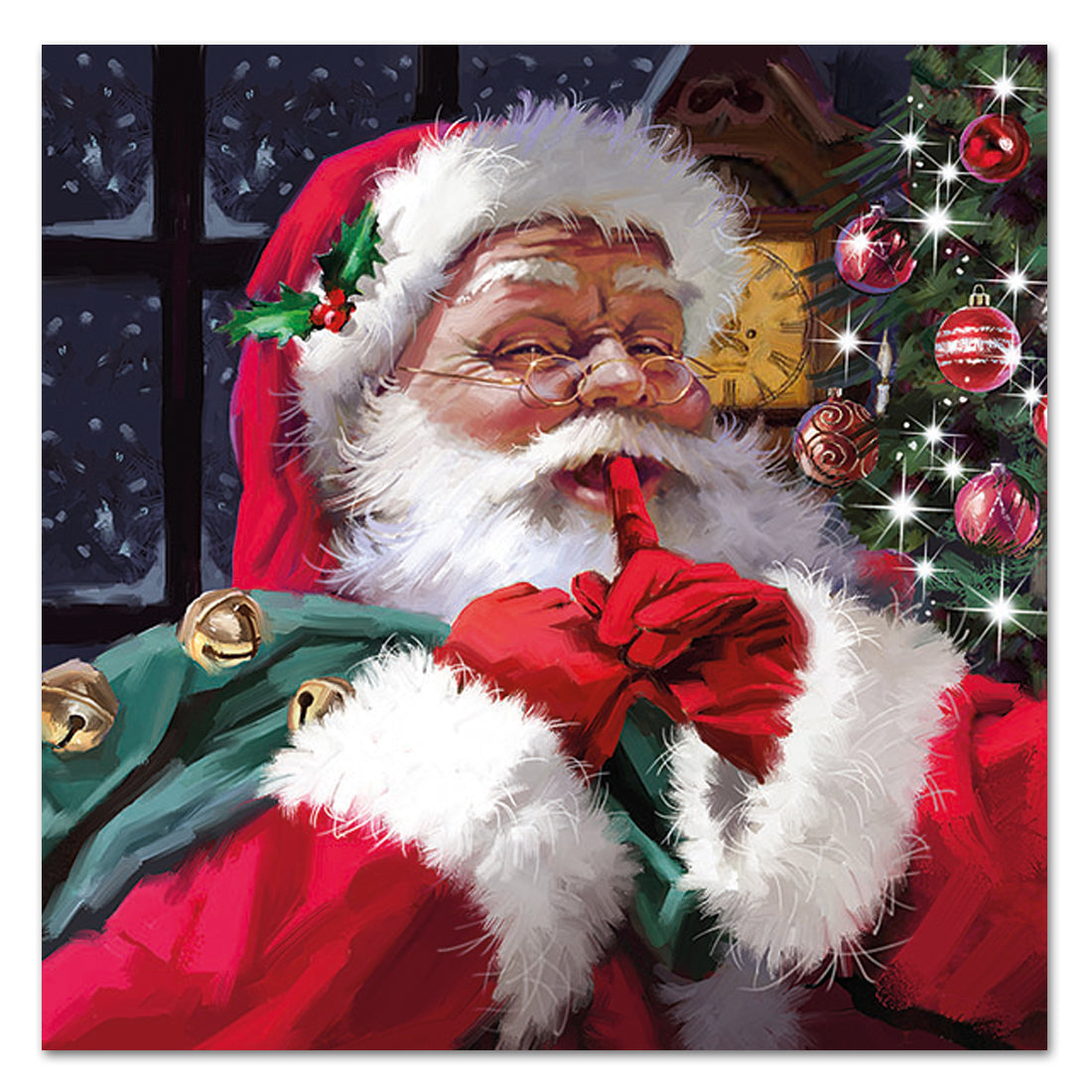 Hush Hush Santa Paper Luncheon Napkins