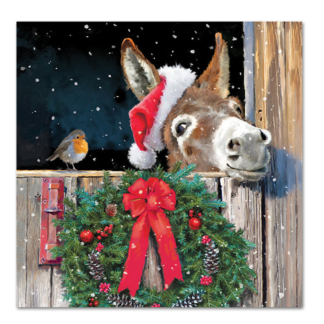 Santa Donkey Paper Luncheon Napkins