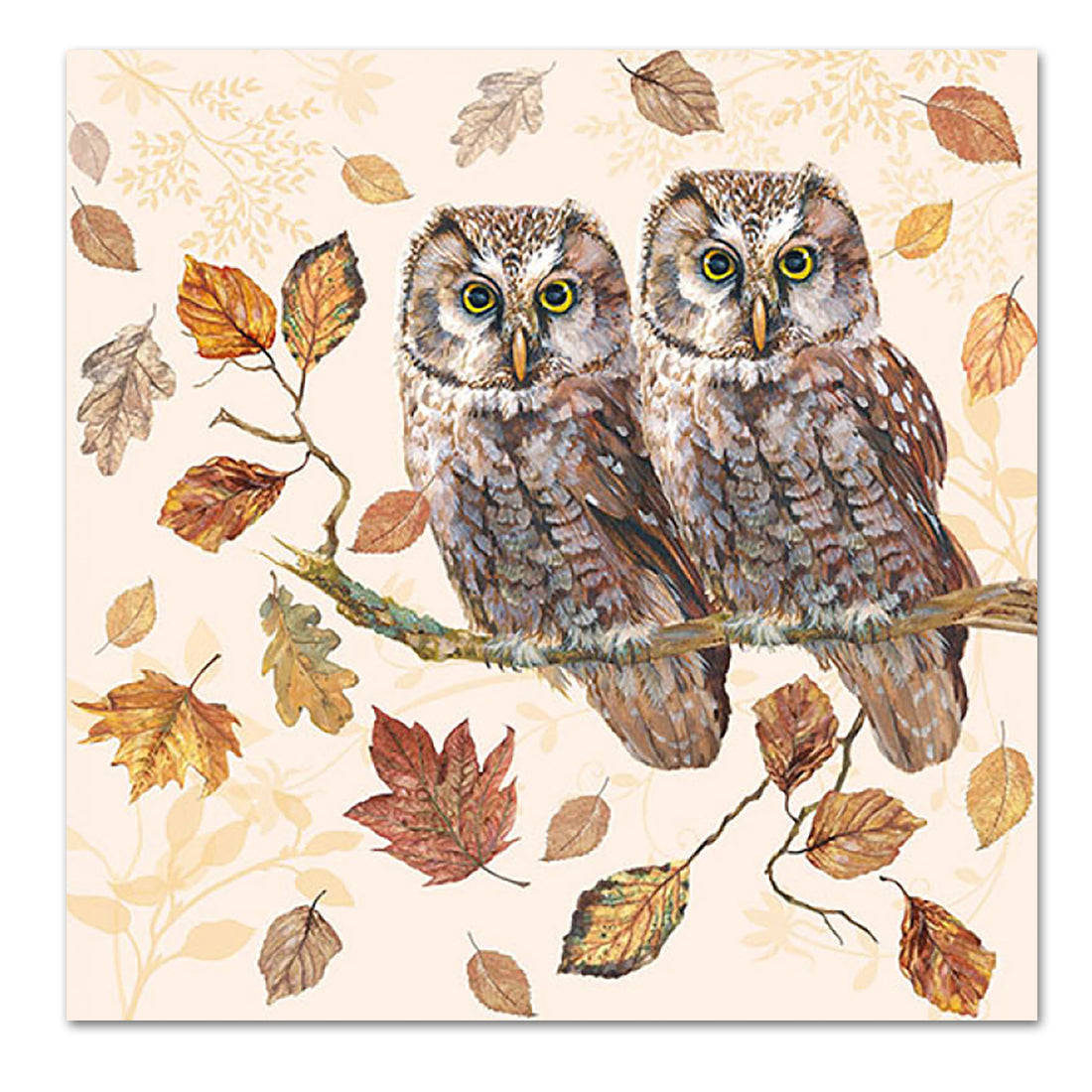 Autumn Owls Paper Luncheon Napkins