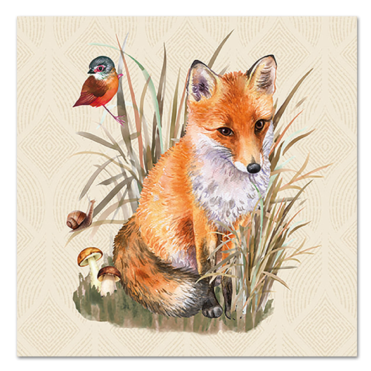 Autumn Fox Paper Luncheon Napkins
