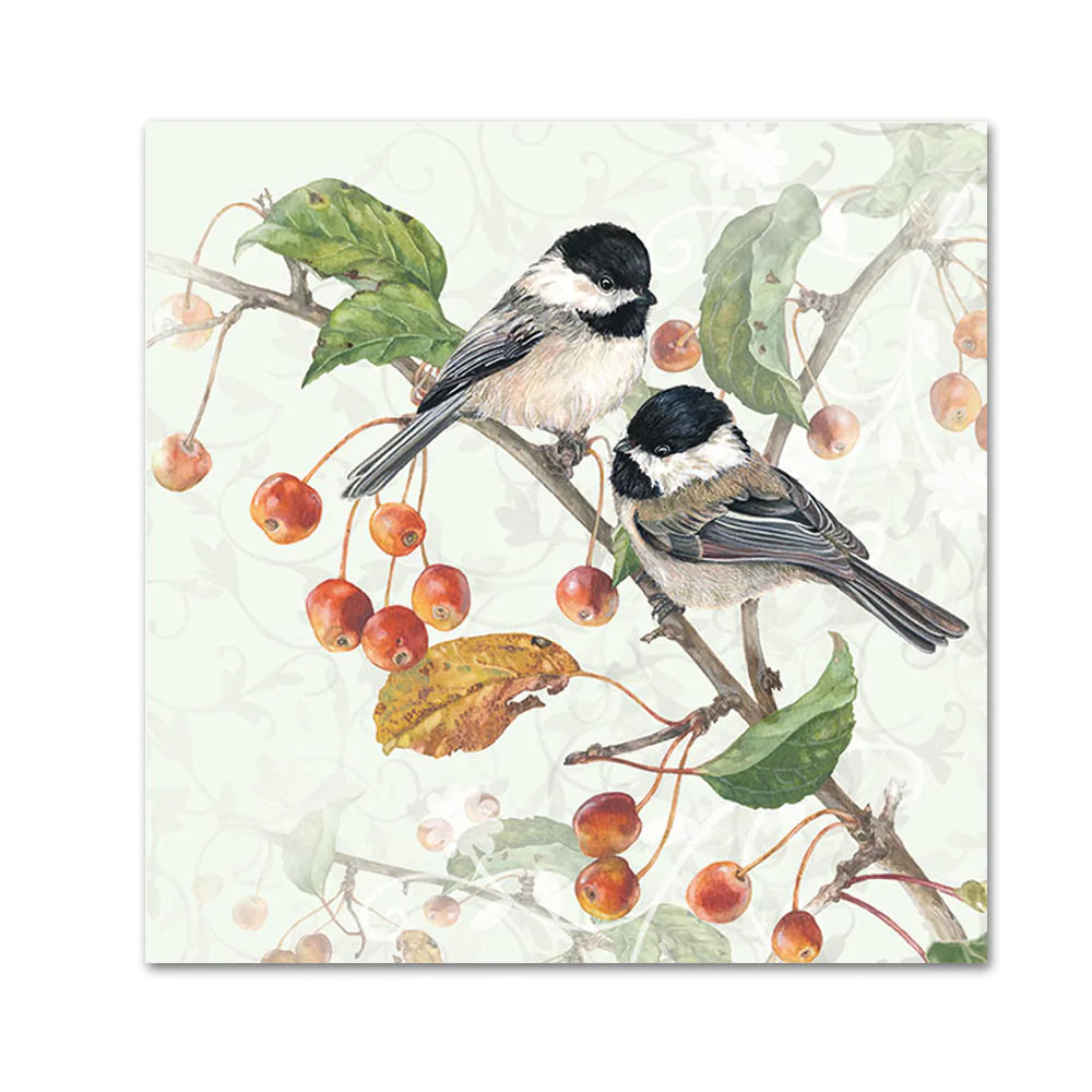 Chickadees Paper Beverage Napkins