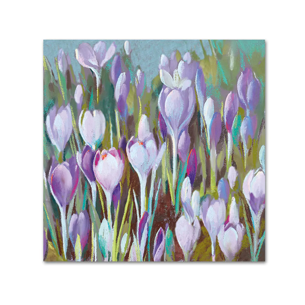 Spring Crocus Paper Beverage Napkins