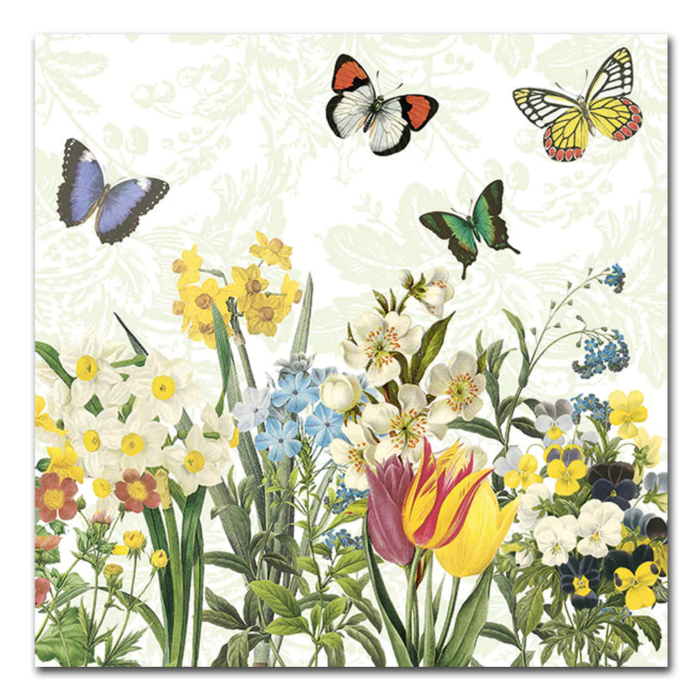 Spring Butterflies Paper Luncheon Napkins