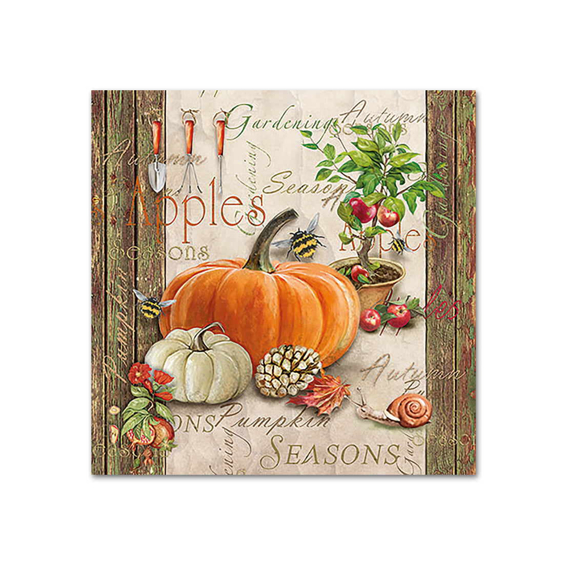 Autumn Gardening Paper Beverage Napkins