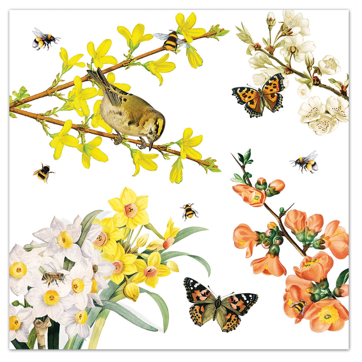 Spring Awakening Paper Luncheon Napkins