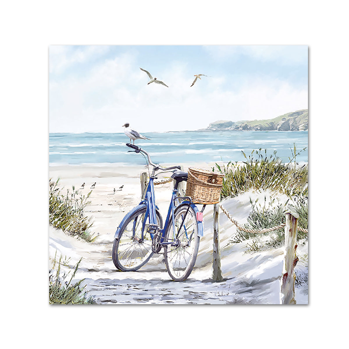 Bike on the Beach Paper Beverage Napkins