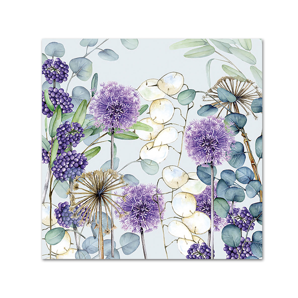 Lunaria Garden Mint Green Paper Beverage Napkins