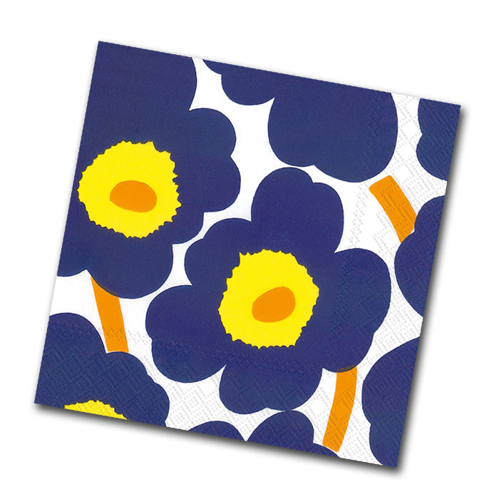 Marimekko - Unikko Dark Blue Beverage Napkin