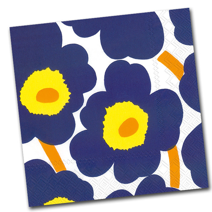 Marimekko - Unikko Dark Blue Luncheon Napkin