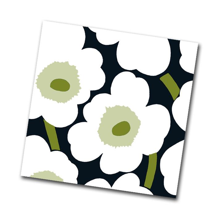 Marimekko - Unikko Black Beverage Napkin